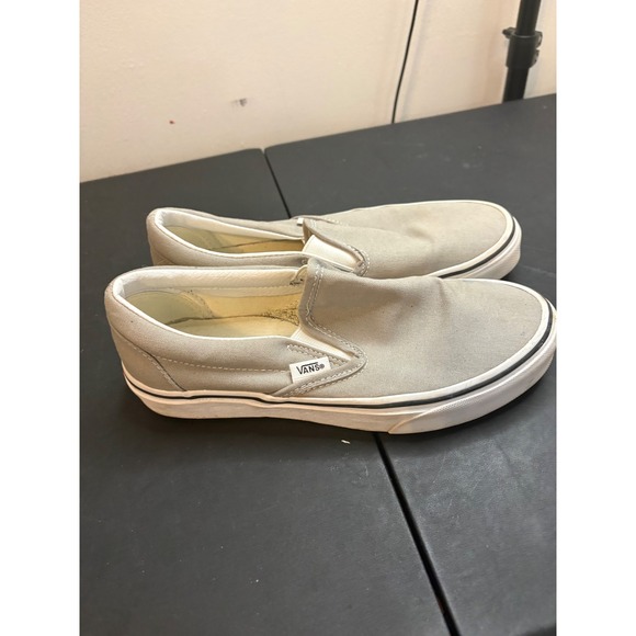Vans Other - Vans Classic Slip-On Light Grey Canvas Skate Shoes Men 6 Women 7.5 508731